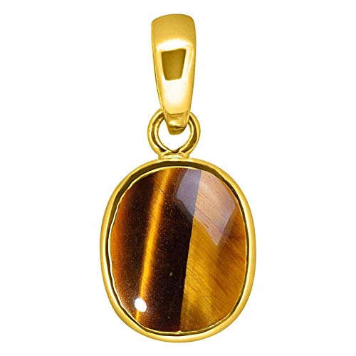 RRVGEM 8,25 Karat natürlicher, erdabgebauter Tigerauge/Tigerauge/Tigerauge/Tigeraugen-Anhänger, vergoldeter Chitti-Stein, für Damen und Herren – zertifiziert, vergoldet, Tigerauge, Vergoldet, RRVGEM 8,25 Karat natürlicher, erdabgebauter Tigerauge/Tigerauge/Tigerauge/Tigeraugen-Anhänger, vergoldeter Chitti-Stein, für Damen und Herren – zertifiziert, vergoldet, Tigerauge, Vergoldet, von RRVGEM