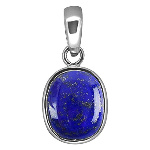 RRVGEM Lapislazuli Lazwart Edelstein Gewicht 4,25 Karat Lapislazuli versilberter Anhänger/Medaillon zertifiziert natürlich lose Lajwart für Damen und Herren – zertifiziert, versilbert, Lapislazuli, RRVGEM Lapislazuli Lazwart Edelstein Gewicht 4,25 Karat Lapislazuli versilberter Anhänger/Medaillon zertifiziert natürlich lose Lajwart für Damen und Herren – zertifiziert, versilbert, Lapislazuli, von RRVGEM