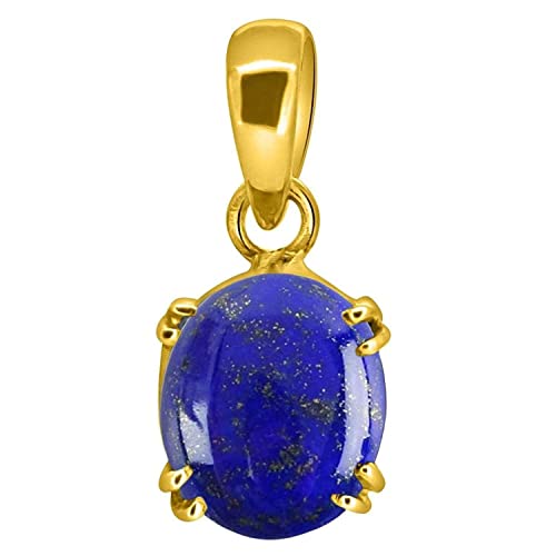 RRVGEM Lapislazuli Lazwart Edelstein Gewicht 5,50 Karat Lapislazuli vergoldeter Anhänger/Medaillon zertifiziert natürlich lose Lajwart für Damen und Herren – zertifiziert, vergoldet, Lapislazuli, RRVGEM Lapislazuli Lazwart Edelstein Gewicht 5,50 Karat Lapislazuli vergoldeter Anhänger/Medaillon zertifiziert natürlich lose Lajwart für Damen und Herren – zertifiziert, vergoldet, Lapislazuli, von RRVGEM