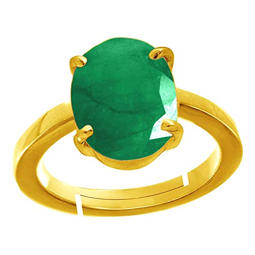 RRVGEM Zertifizierter natürlicher 9,50 Karat sambischer Smaragd Panna vergoldeter verstellbarer Ring für Damen und Herren, Laborzertifiziert, vergoldet, Smaragd, Vergoldet, Smaragd RRVGEM Zertifizierter natürlicher 9,50 Karat sambischer Smaragd Panna vergoldeter verstellbarer Ring für Damen und Herren, Laborzertifiziert, vergoldet, Smaragd, Vergoldet, Smaragd von RRVGEM