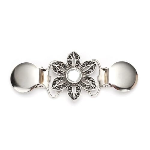 Clips Für Kleidung 2 Stück Strickjacke Pullover Bluse Clips Mode Schal Brosche Schmuck Zubehör(Type A) von RRYPBOVG