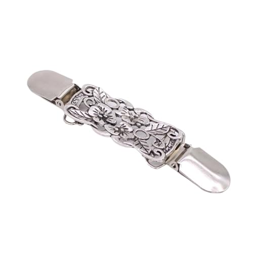 Clips Für Kleidung 2 stücke Retro Metall Strickjacke Clip Pullover Clip for Frauen Schal Clip Weste Top Mädchen Pullover Schal Halter Ring Broschen for Frauen Schmuck(5) von RRYPBOVG