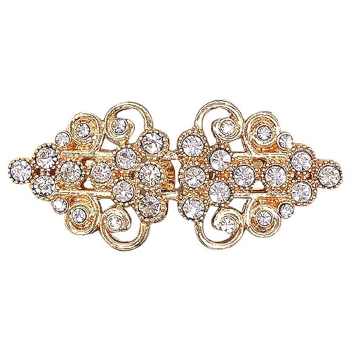 Clips Für Kleidung 2 stücke Retro Pullover Swirl Clip Mantel Clips Strickjacke Broschen Pins Schal Kragen Verschluss Kleid Hemd Brosche Clip Schmuck(E) von RRYPBOVG