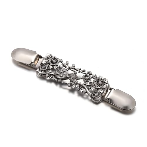 Clips Für Kleidung 3 Stück Retro-Broschen for Damenbekleidung, Pullover, Bluse, Schal-Clips, Hemdkragen, Blumenmuster-Clip(Style A) von RRYPBOVG