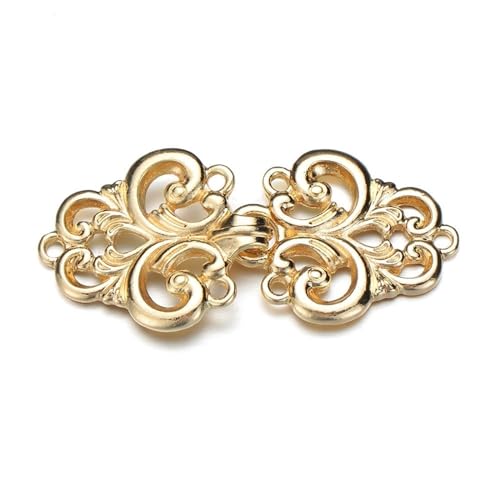 Clips Für Kleidung 3 Stück Retro-Schal-Brosche for Damen, Anstecknadeln, Blumen-Design, klassischer Pullover, Strickwaren, Schal-Clip, Mädchen-Kleider, Strickjacke, Kragen-Clip(2-Gold) von RRYPBOVG