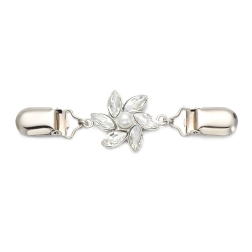 Clips Für Kleidung 3 Stück Vintage Cardigan Clip Pin Damen Schal Bluse Kragen Pullover Schal Verschluss Charm Glänzende Strass Pin Mode(3) von RRYPBOVG