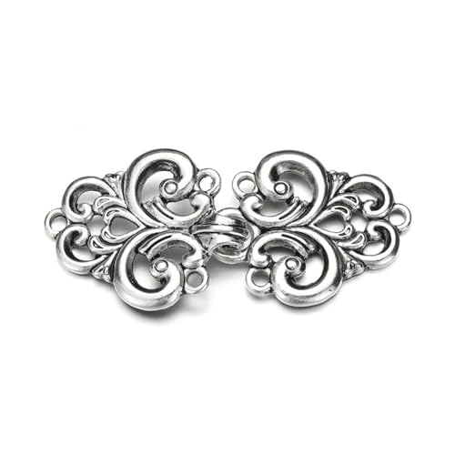 Clips Für Kleidung 3 Stück Vintage Strickjacke Ente Clip Pin Damen Schal Brosche Kragen Pullover Bluse Pin Schal Clip Verschlüsse Charm Nähzubehör(-2-Antique Silver) von RRYPBOVG