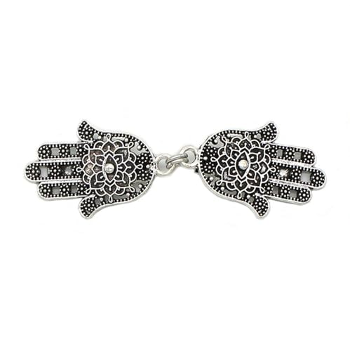 Clips Für Kleidung 4 stücke Retro Mantel Schnalle Kragen Clip Seide Schal Schal Schnalle frauen Taille Feste Brosche Gürtel Clip Strass Pullover verschluss Schmuck(C) von RRYPBOVG