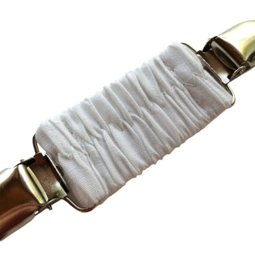 Clips Für Kleidung Frauen Retro Entenschnabel Gummiband Pullover Strickjacke Clip Frauen Vintage elastische Schal Kleid Beibehaltung(White) von RRYPBOVG