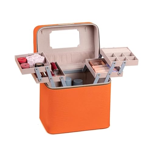 Nagellack Organizer Beauty Makeup Box Professionelle Kosmetikkoffer Make-up Nagel Mehrschichtiger Werkzeugkasten Aufbewahrungsorganisator Koffertasche(Style B) von RRYPBOVG