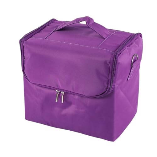 Nagellack Organizer Professionelle Kosmetikboxen, großes Fassungsvermögen, tragbar, mit Reißverschluss, for Nagelkunst-Sets, Damen-Make-up-Handtaschen, Organizer, Aufbewahrung, Make-up-Tasche(Purple) Nagellack Organizer Professionelle Kosmetikboxen, großes Fassungsvermögen, tragbar, mit Reißverschluss, for Nagelkunst-Sets, Damen-Make-up-Handtaschen, Organizer, Aufbewahrung, Make-up-Tasche(Purple) von RRYPBOVG