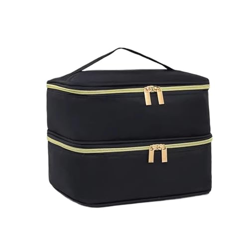 Nagellack Organizer Tragbare doppelschichtige Nagellack-Aufbewahrungstasche for 30 Flaschen, Organizer, Reise-Aufbewahrungsbox for ätherische Öle, Multifunktions-Aufbewahrungstasche, 18 cm x 20 cm x 3 von RRYPBOVG
