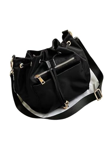 RRYPBOVG Beuteltasche Damen Lässige Damentasche Schultertasche Umhängetasche Beuteltasche Große Kapazität Reißverschluss Diebstahlsicheres Nylon(Color1) von RRYPBOVG