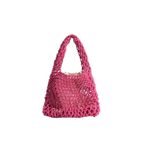 RRYPBOVG Häkeltasche Aushöhlen Häkeln Tote Strand Handtaschen Sommer Mode Reise Fischernetz Shopper Geldbörsen Top Griff Telefon Tasche Mit Beutel(Color03) von RRYPBOVG