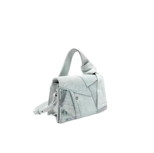 RRYPBOVG Jeans Tasche Damen Denim Tasche Patchwork Haspe All-Match Casual Schultertasche Handtasche Pures und Taschen Umhängetaschen(SKY BLUE) von RRYPBOVG