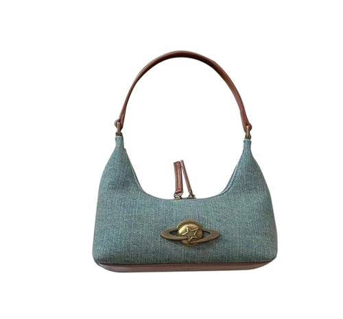 RRYPBOVG Jeans Tasche Damen Denim Unterarm Tasche All-match Schulter Weibliche Retro Handtasche von RRYPBOVG