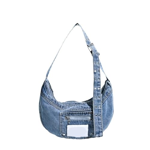 RRYPBOVG Jeans Tasche Damen Retro Washed Lazy Artistic Denim Canvas Trendy Coole Umhängetasche mit einer Schulter RRYPBOVG Jeans Tasche Damen Retro Washed Lazy Artistic Denim Canvas Trendy Coole Umhängetasche mit einer Schulter von RRYPBOVG