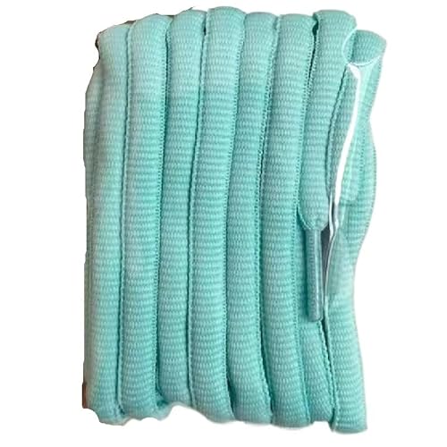 RRYPBOVG Schnürsenkel 1 Paar grüne flache Schnürsenkel for Canvas-Sneakers, Schuhe, Damen und Herren, halbrund, lässig, Basketballschuhe(Half round green,140cm) von RRYPBOVG