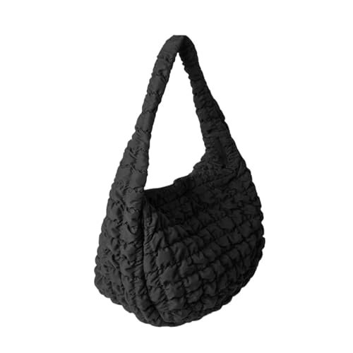 RRYPBOVG Taschen Damen Puffer Mode Große Kapazität Gefaltete Wolke Taschen Daunen Umhängetasche Lady Messenger Leichte Reisetaschen(Black) von RRYPBOVG