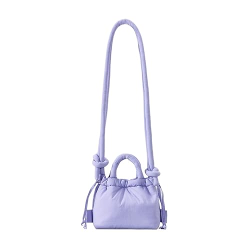 RRYPBOVG Taschen Damen Puffer Mode kleine Puffer Tote Designer gepolsterte Frauen Taschen Umhängetasche Lady Handtaschen(Purple) von RRYPBOVG