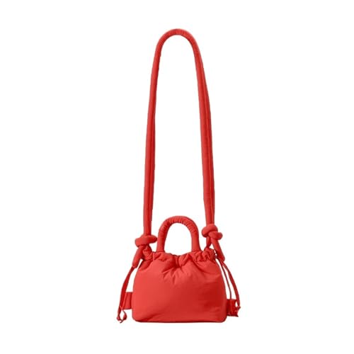 RRYPBOVG Taschen Damen Puffer Mode kleine Puffer Tote Designer gepolsterte Frauen Taschen Umhängetasche Lady Handtaschen(Red) von RRYPBOVG