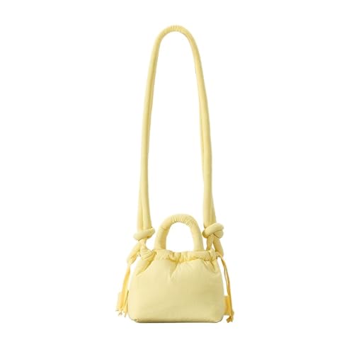 RRYPBOVG Taschen Damen Puffer Mode kleine Puffer Tote Designer gepolsterte Frauen Taschen Umhängetasche Lady Handtaschen(Yellow) von RRYPBOVG