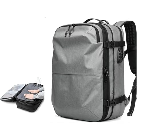 RRYPBOVG Vakuum Rucksack Vakuum-Kompressionsrucksack Mit Vakuumpumpe, Erweiterbarer Reiserucksack for Männer Und Frauen, Von Fluggesellschaften Zugelassene Business-Tasche, 60 L(B-Vacuum Compression) von RRYPBOVG