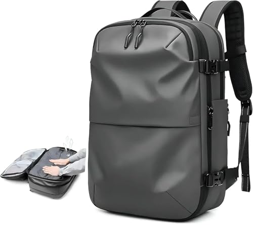 RRYPBOVG Vakuum Rucksack Vakuum-Kompressionsrucksack Mit Vakuumpumpe, Erweiterbarer Reiserucksack for Männer Und Frauen, Von Fluggesellschaften Zugelassene Business-Tasche, 60 L(C-Vacuum Compression) von RRYPBOVG