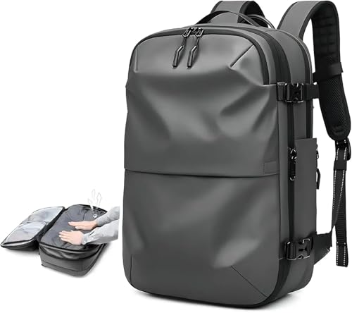 RRYPBOVG Vakuum Rucksack Vakuum-Kompressionsrucksack Mit Vakuumpumpe, Erweiterbarer Reiserucksack for Männer Und Frauen, Von Fluggesellschaften Zugelassene Business-Tasche, 60 L(C-Vacuum Compression) von RRYPBOVG