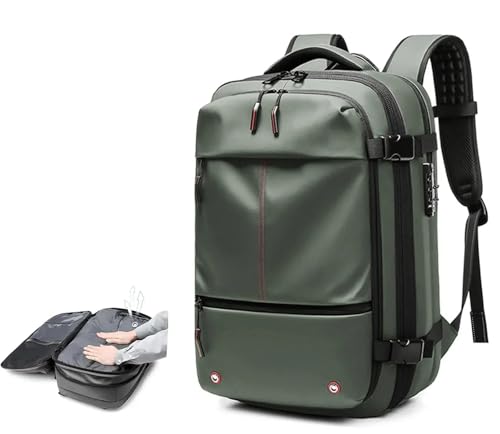 RRYPBOVG Vakuum Rucksack Vakuum-Kompressionsrucksack Mit Vakuumpumpe, Erweiterbarer Reiserucksack for Männer Und Frauen, Von Fluggesellschaften Zugelassene Business-Tasche, 60 L(E-Vacuum Compression) von RRYPBOVG