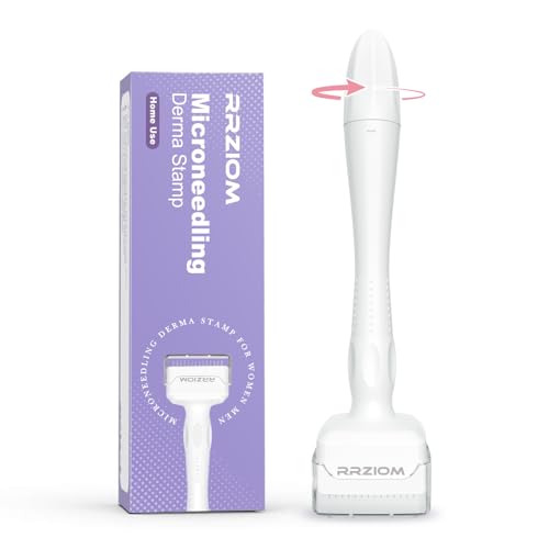 Derma Stamp, RRZIOM Stamp für Haar Kopfhaut Bart Wachstum, Gesichtspflege, Dermastamp für Männer und Frauen, Homeuse Microneedling Stamp von RRZIOM