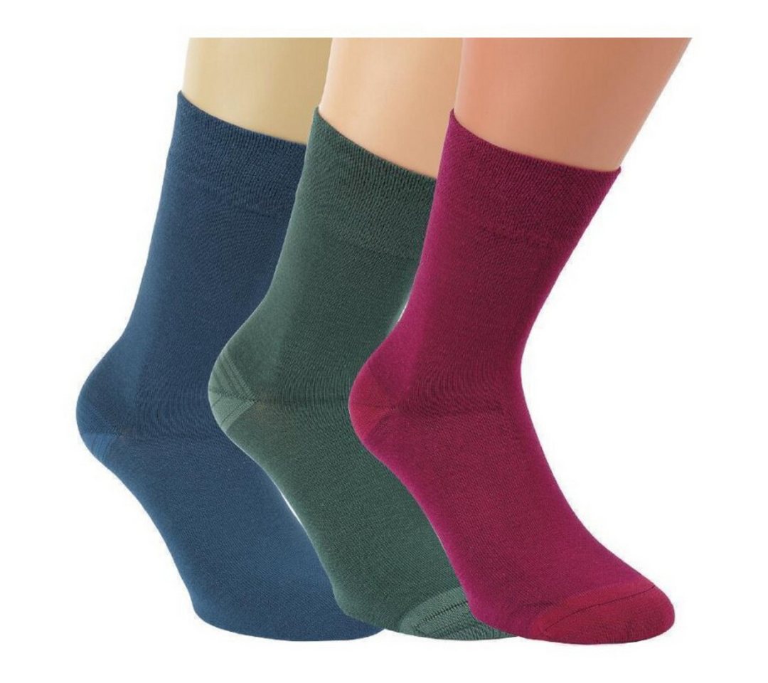 RS Harmony Businesssocken Bunte farbige Bambus Viskose Socken Komfortrand Unisex (3 Paar) von RS Harmony