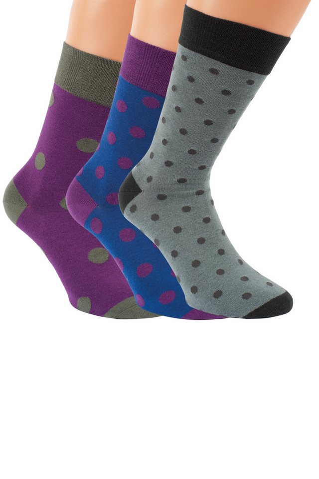 RS Harmony Businesssocken bunte Socken Baumwolle Herren Übergröße 47-54 Baumwolle Softrand (3 Paar) Exra Garn Qualität von RS Harmony