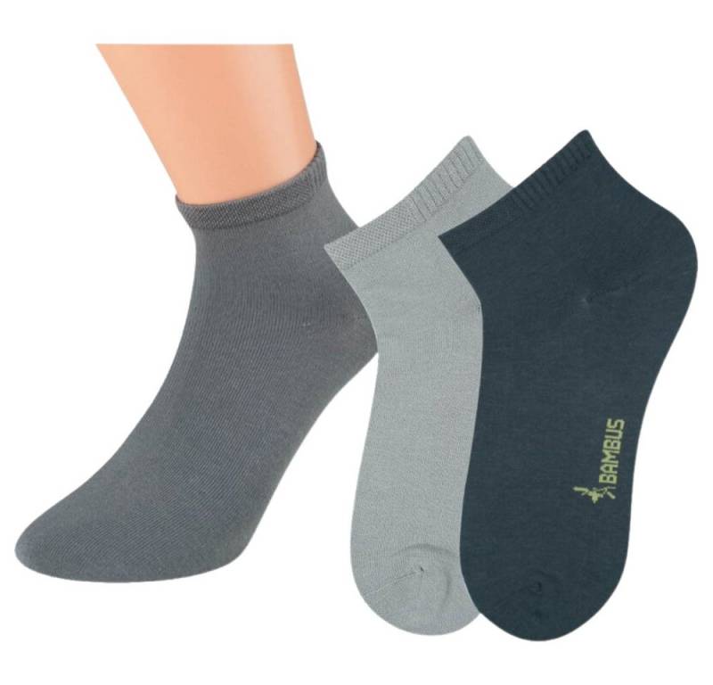 RS Harmony Kurzsocken Bambus Viskose Kurzsstrumpf 3 verschiedene Grautöne (3 Paar) von RS Harmony