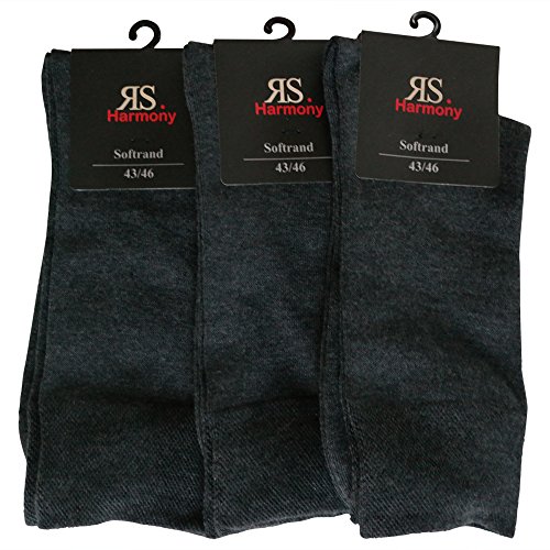 6 Paar Socken Pia RS Harmony Herrensocken ohne Naht Softrand Anthrazit (Herren 43-46) von RS pia Harmony