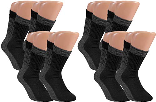 RS. Harmony | Arbeitsstrümpfe für Herren | Für die Arbeit Wellnessrand | 16 Paar | schwarz, anthrazit | 43-46 von RS. Harmony
