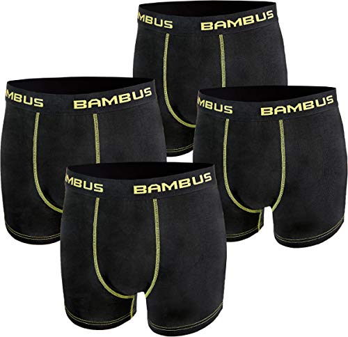 RS. Harmony | Boxershorts für Herren | Seidig weiche Shorts Bambus | 4 Stück | schwarz | XL von RS. Harmony