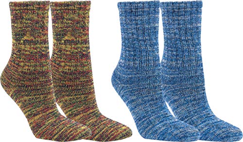 RS. Harmony Frottee-Wintersocken Bambus, angenehmer Abschlussrand und extra flache Naht, Kuschel-Socken 43357 | 2 Paar | grün-blau | 43-46 von RS. Harmony