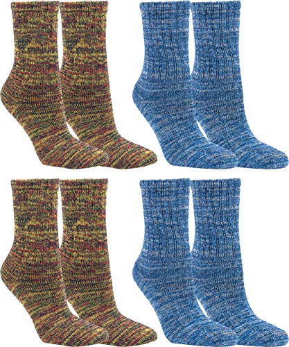 RS. Harmony Frottee-Wintersocken Bambus, angenehmer Abschlussrand und extra flache Naht, Kuschel-Socken 43357 | 4 Paar | grün-blau | 35-38 von RS. Harmony