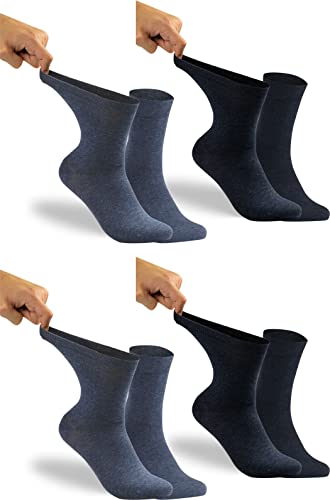 RS. Harmony Damen Venen-Gesundheitssocken 11125, weiter Bund für Diabetiker, jeanstöne, 4 Paar, 39-42 von RS. Harmony