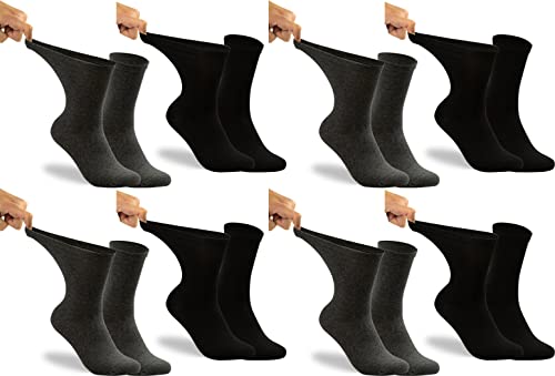 RS. Harmony Diabetiker Venen-Gesundheitssocken extra weit für Herren 31034, 8 Paar, schwarz/anthrazit, Größe 47-50 von RS. Harmony