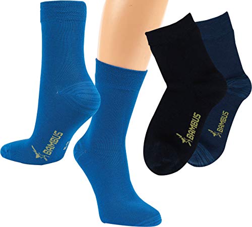 RS. Harmony Kinder Socken Bambus, verstärkte Belastungszonen, extra weich auf der Haut, atmungsaktiv, für Jungs und Jugendliche | marine, jeans, dunkelblau | 23-26 | 3 Paar von RS. Harmony