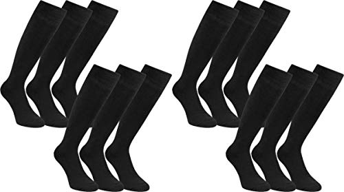 RS. Harmony | Kniestrümpfe für Herren | Extra Qualität Kneehigh | 12 Paar | schwarz | 43-46 von RS. Harmony
