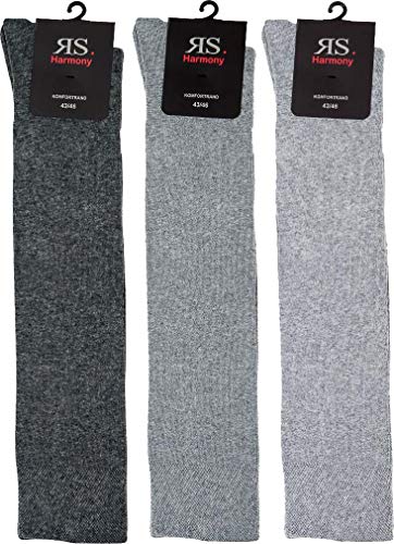 RS. Harmony | Kniestrümpfe für Herren | Extra Qualität Kneehigh | 3 Paar | anthrazit, mittel grau, grau | 39-42 von RS. Harmony