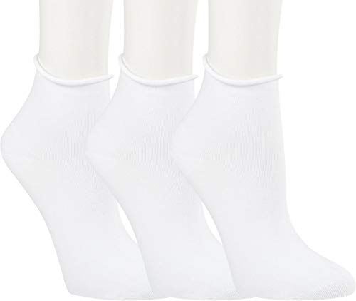 RS. Harmony | Kurze Socken mit Rollrand für Damen | 3 Paar | weiß | 39-42 von RS. Harmony