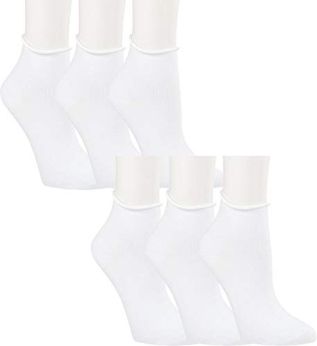 RS. Harmony | Kurze Socken mit Rollrand für Damen | 6 Paar | weiß | 35-38 von RS. Harmony
