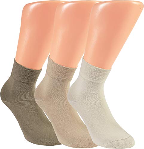 RS. Harmony | Kurzsocken | Bambus Super Weich Atmungsaktiv | 3 Paar | Naturtöne | 39-42 von RS. Harmony