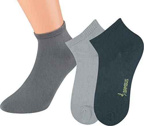 RS. Harmony | Kurzsocken | Bambus Super Weich Atmungsaktiv | 3 Paar | hell-, mittel-, dunkelsilber | 39-42 von RS. Harmony