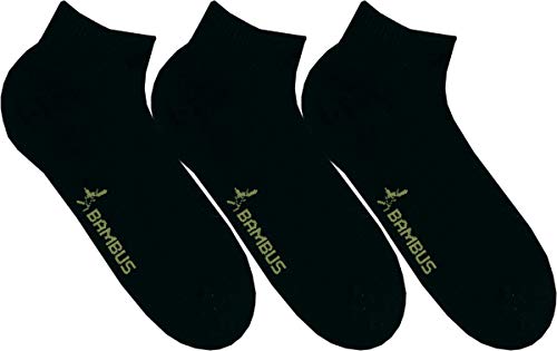 RS. Harmony | Kurzsocken | Bambus Super Weich Atmungsaktiv | 3 Paar | schwarz | 43-46 von RS. Harmony