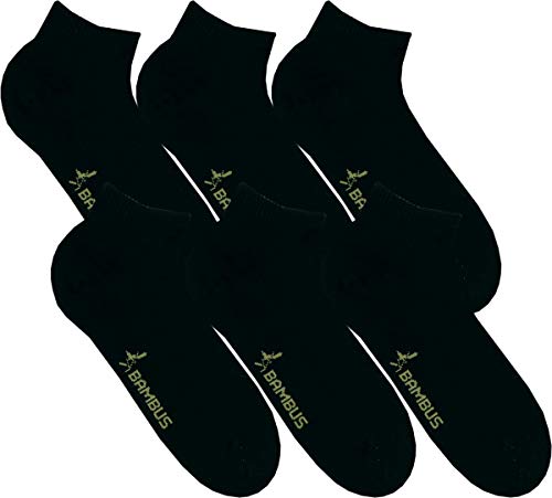 RS. Harmony | Kurzsocken | Bambus Super Weich Atmungsaktiv | 6 Paar | schwarz | 43-46 von RS. Harmony